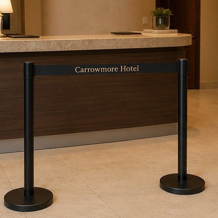 Customized stanchions for hotels, venues and theatres