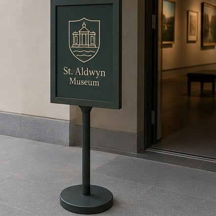 Customized stanchions for retail, showrooms and banks