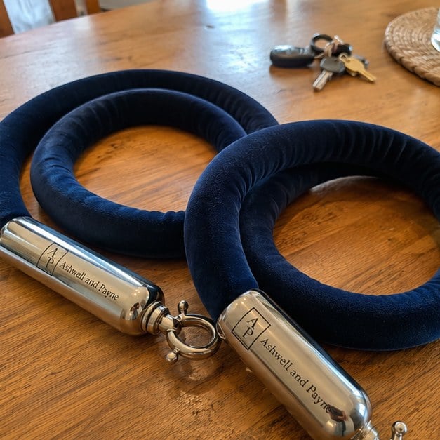 Personalized stanchions — customer photo