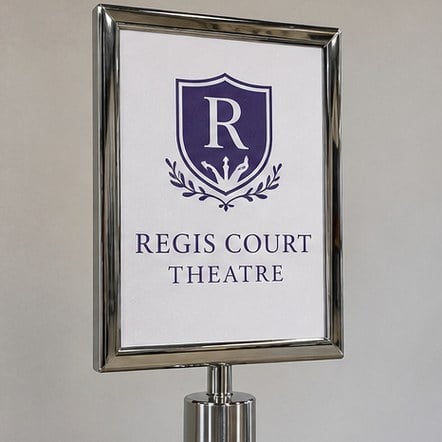 Sign Frame Stanchions with custom branding