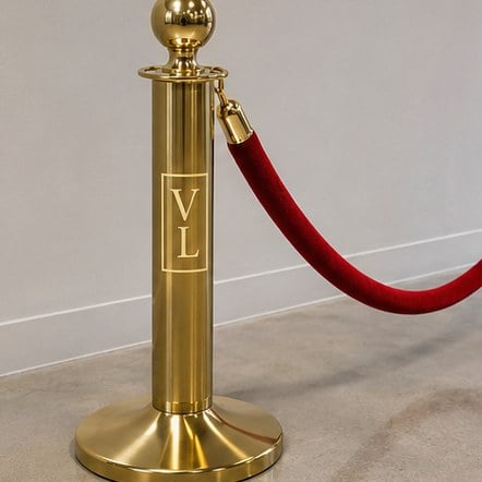 Velvet Rope Stanchions with custom branding